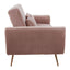 Hatton Pink Velvet Sofa Bed.