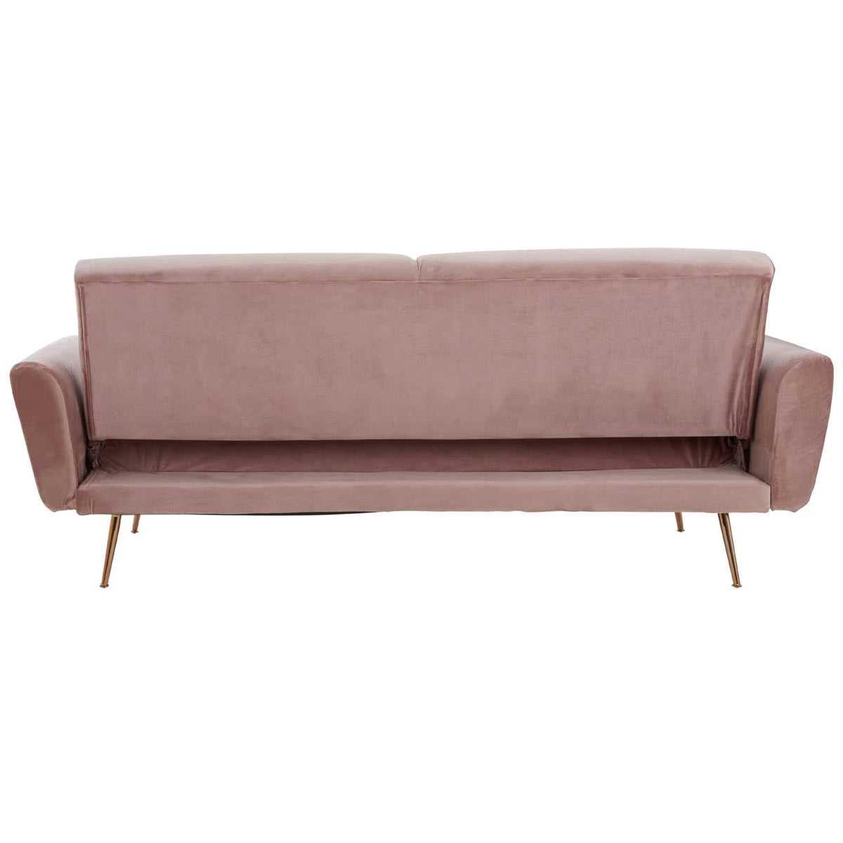Hatton Pink Velvet Sofa Bed.