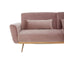 Hatton Pink Velvet Sofa Bed.