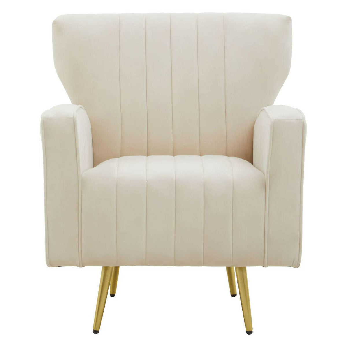 Hayley Natural Velvet Armchair.