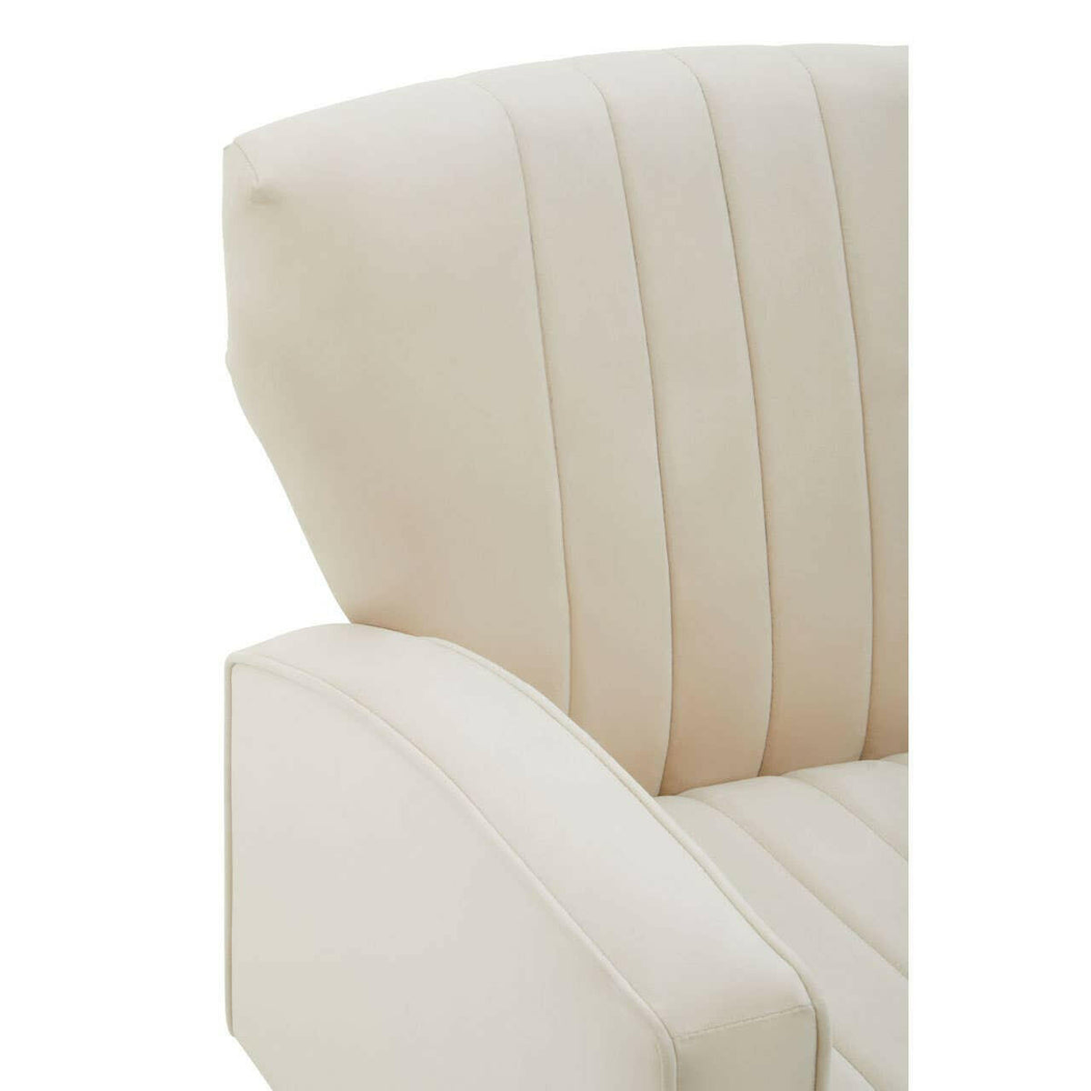 Hayley Natural Velvet Armchair.