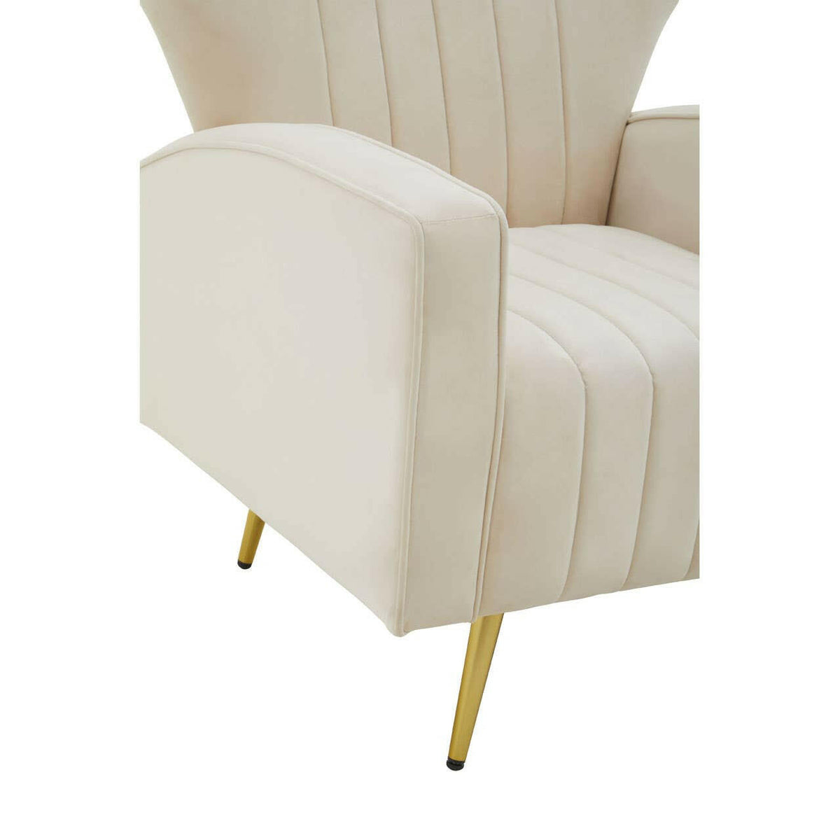 Hayley Natural Velvet Armchair.