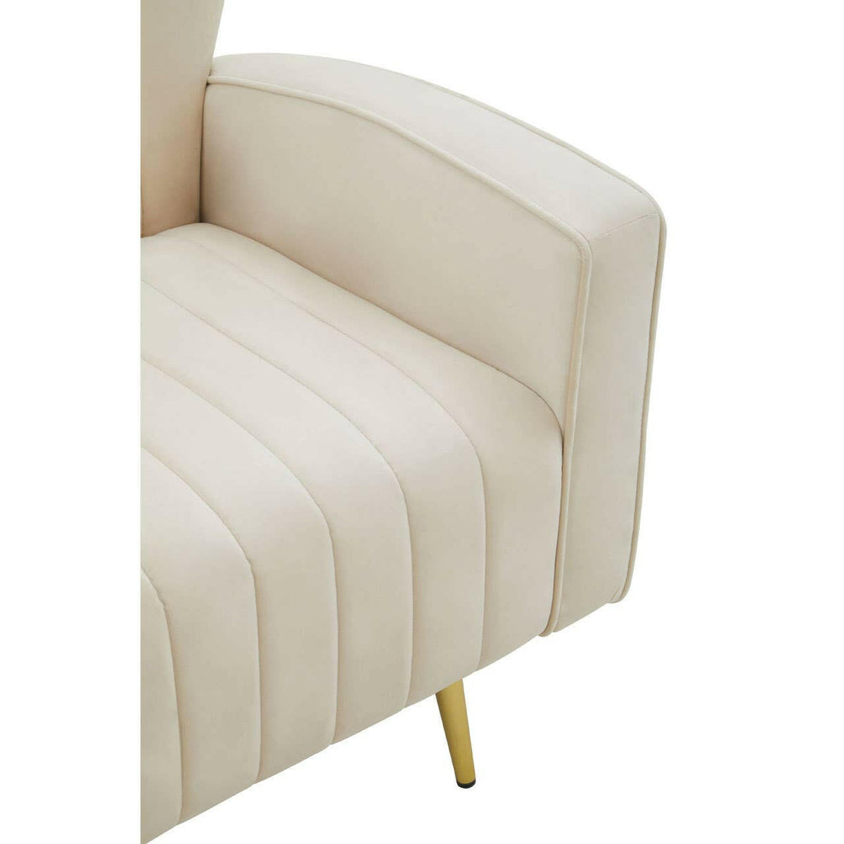 Hayley Natural Velvet Armchair.