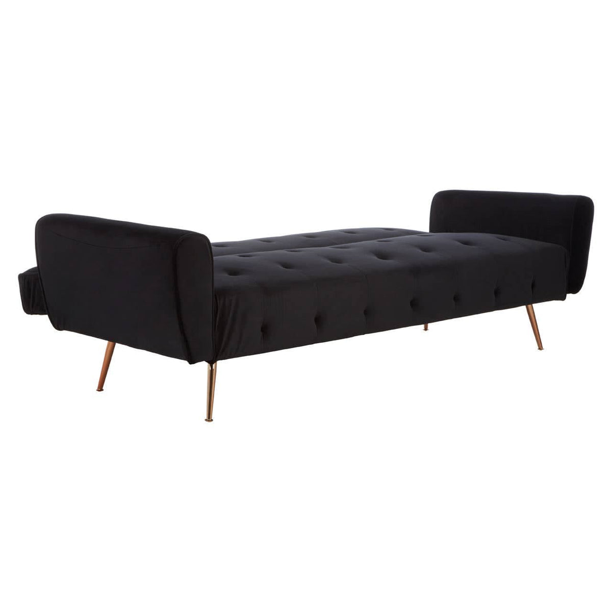 Hayton Black Velvet Sofa Bed.