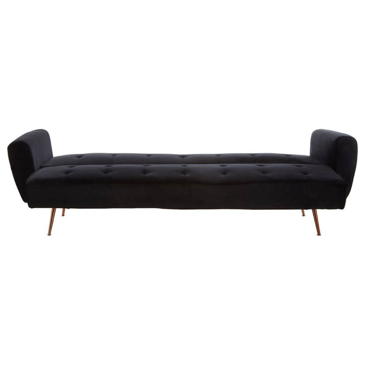 Hayton Black Velvet Sofa Bed.