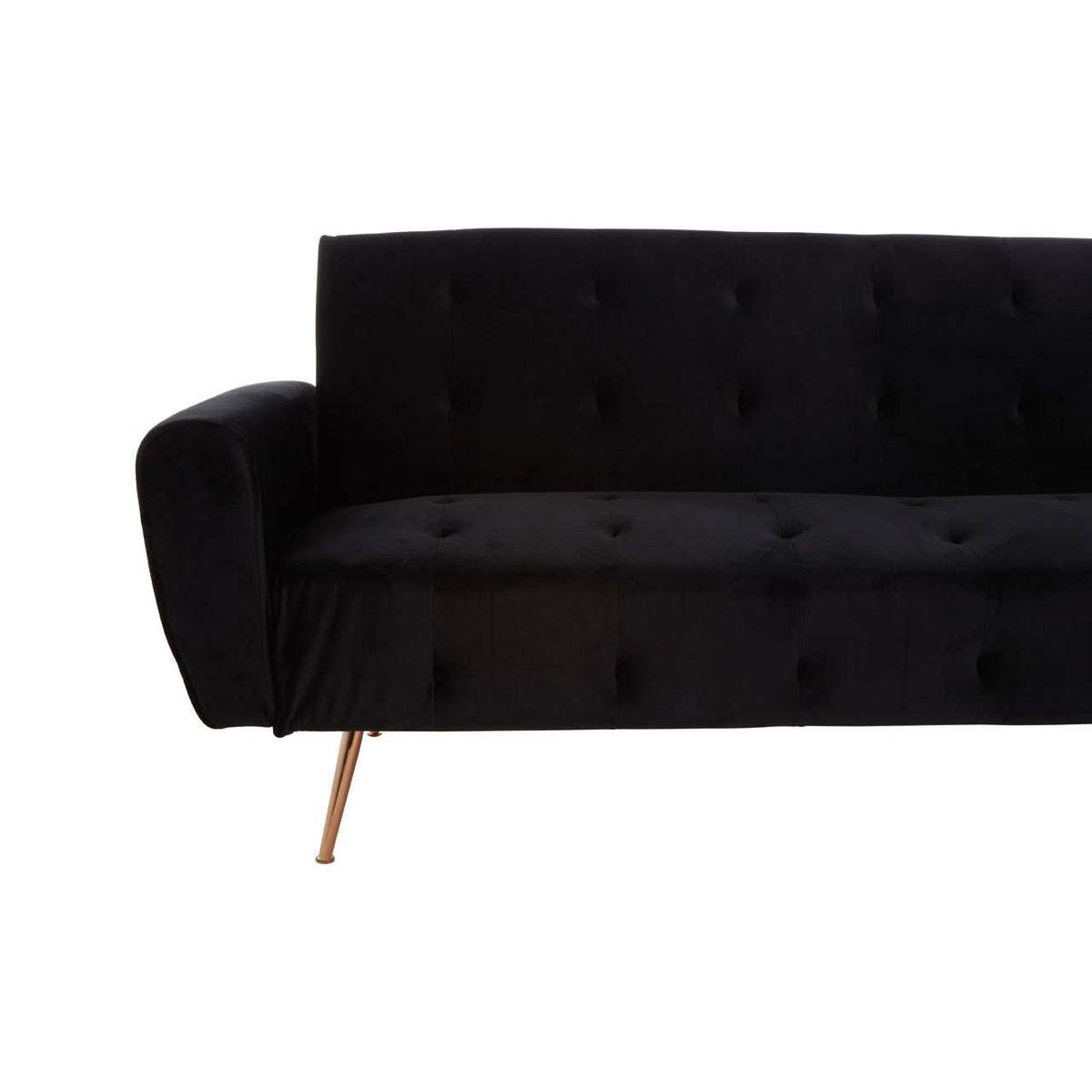 Hayton Black Velvet Sofa Bed.