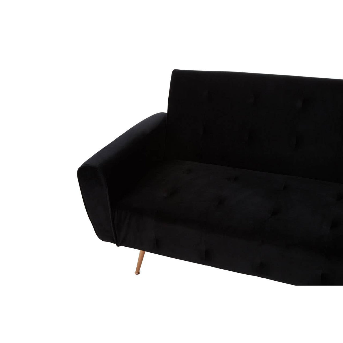 Hayton Black Velvet Sofa Bed.