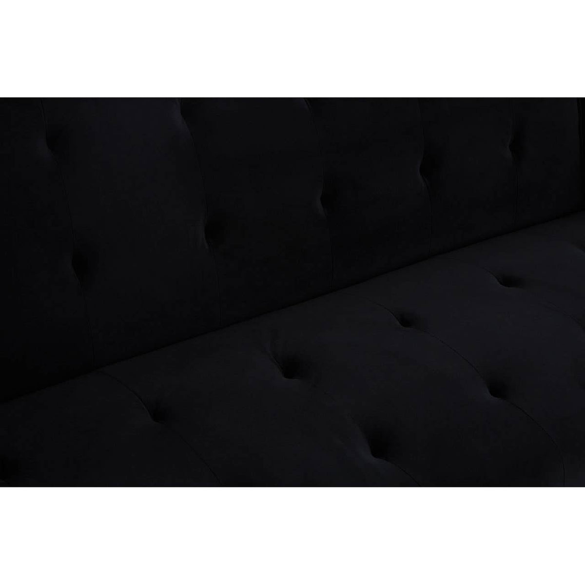 Hayton Black Velvet Sofa Bed.