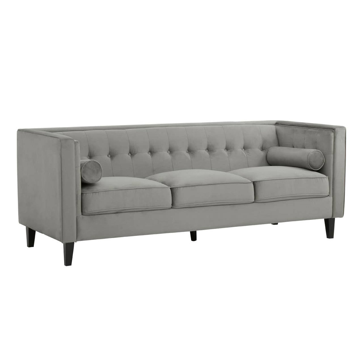 Helia Grey Velvet Sofa.