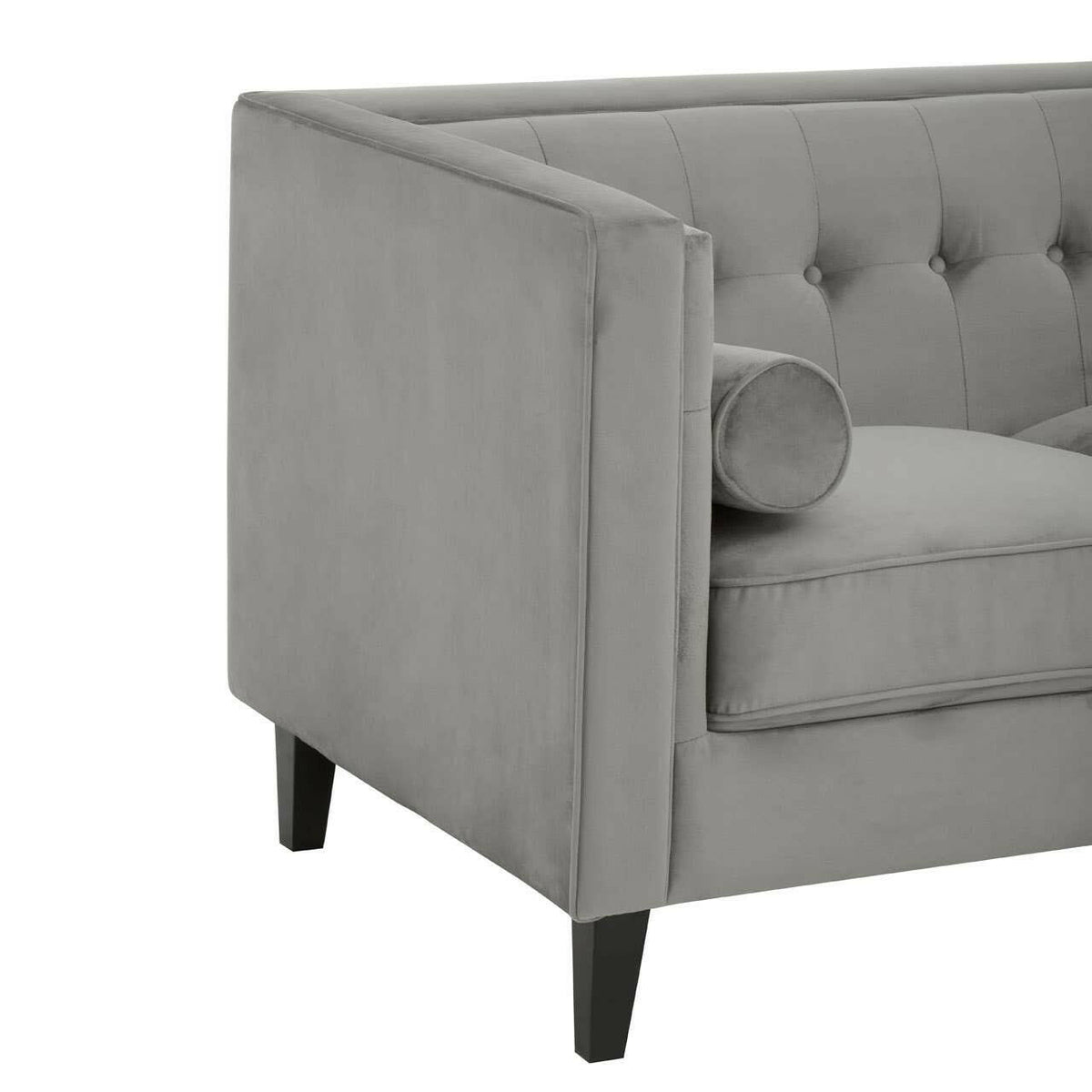 Helia Grey Velvet Sofa.