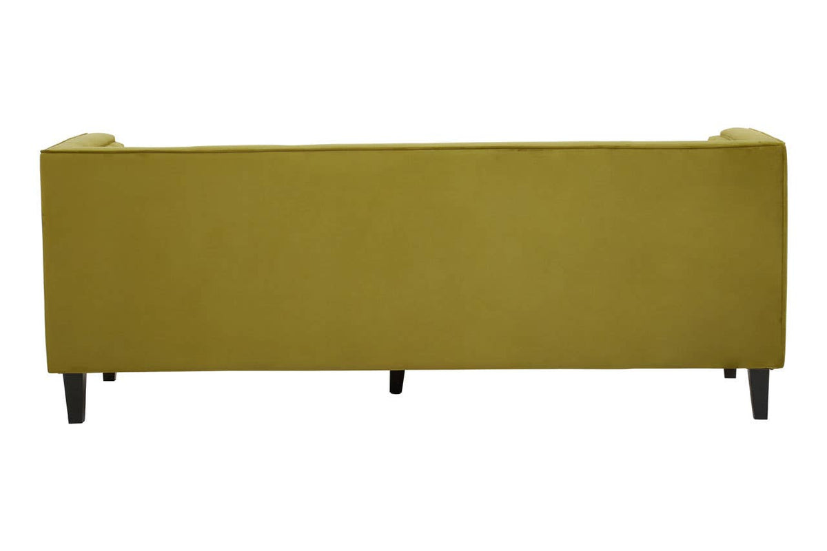 Helia Olive Velvet Sofa.