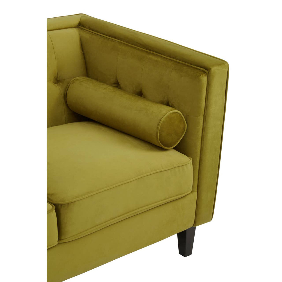 Helia Olive Velvet Sofa.