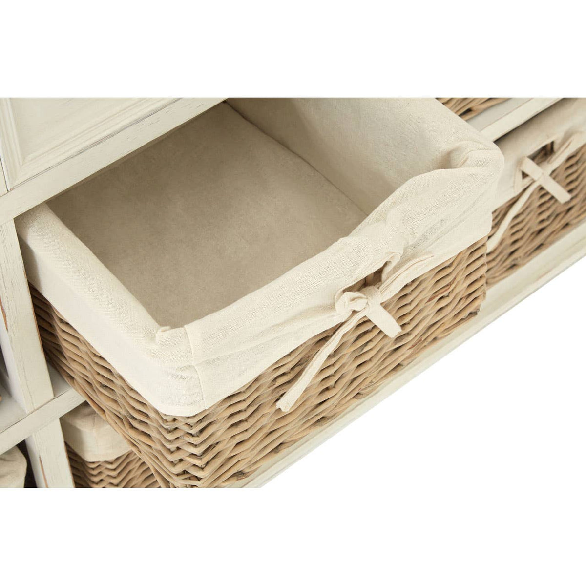 Hendra Cabinet With 6 Willow Baskets.