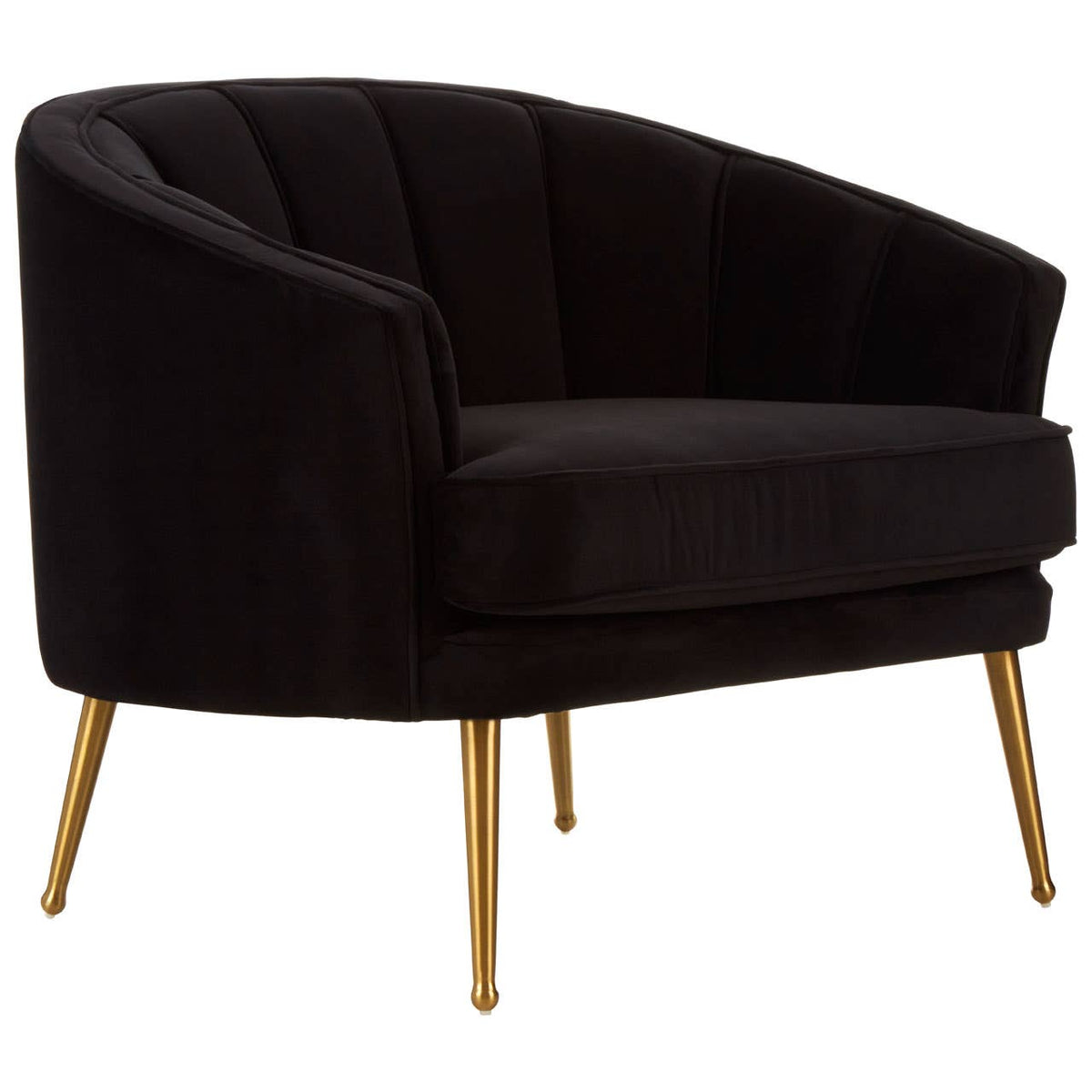 Hendricks Black Velvet Chair.