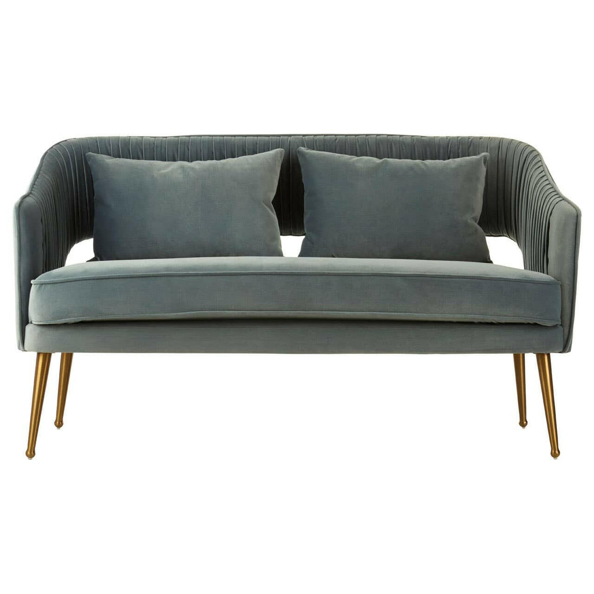 Hendricks Blue Velvet Sofa.