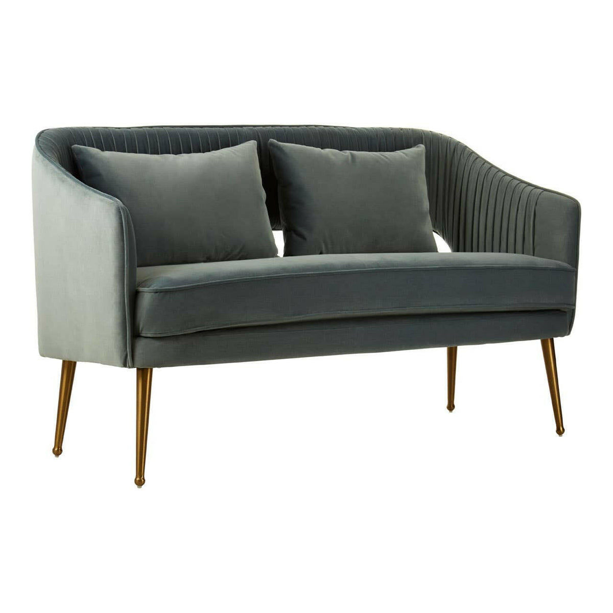 Hendricks Blue Velvet Sofa.