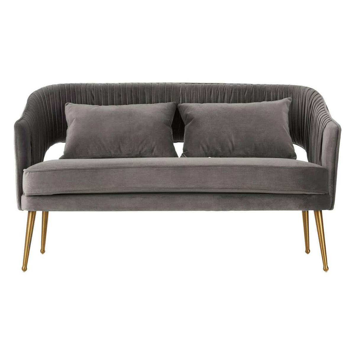 Hendricks Grey Velvet Sofa.