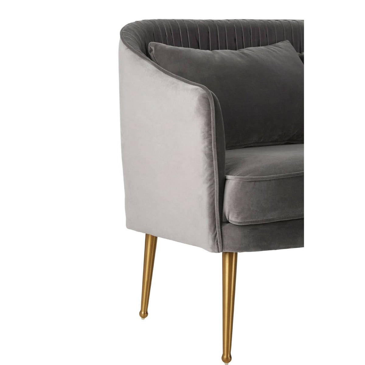 Hendricks Grey Velvet Sofa.