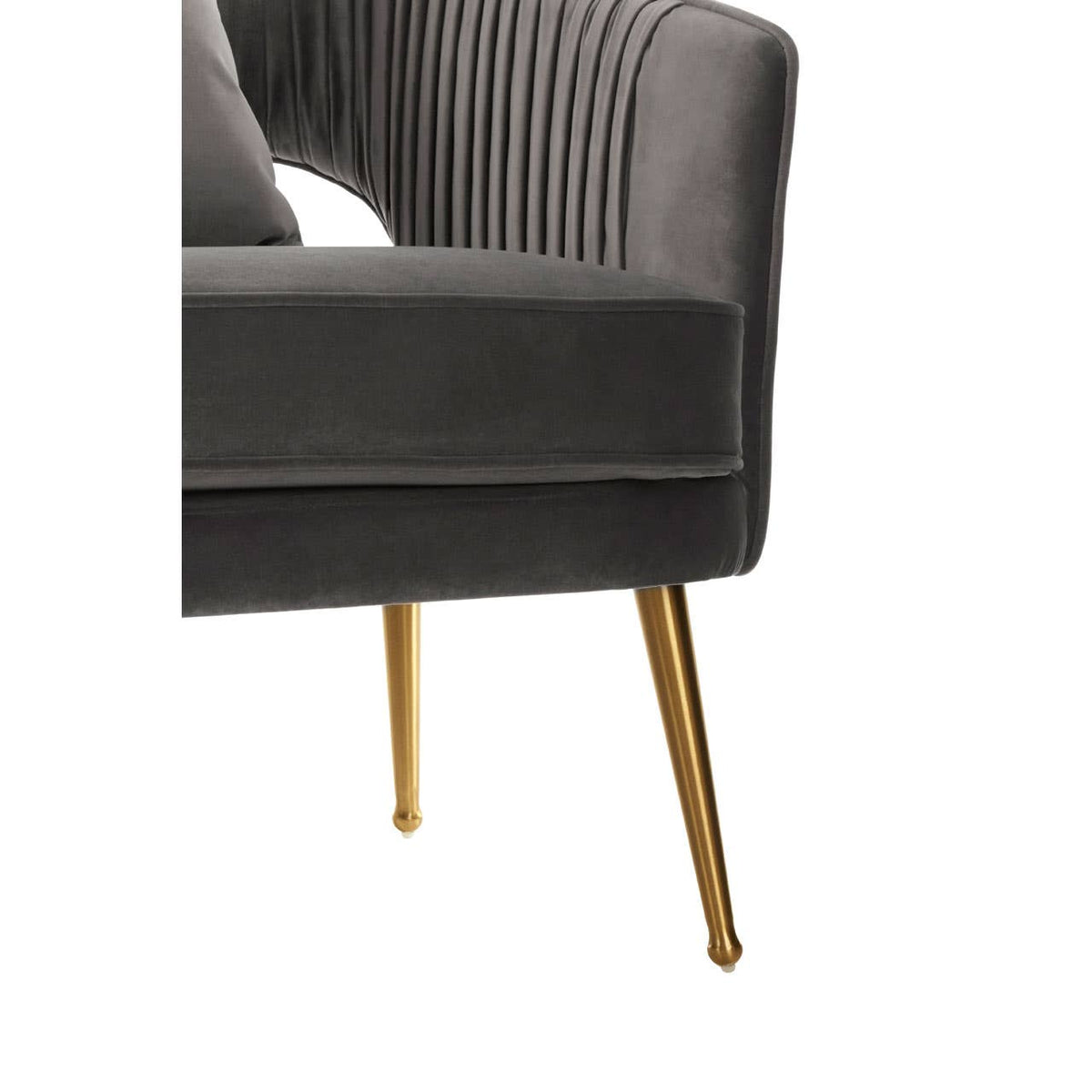 Hendricks Grey Velvet Sofa.