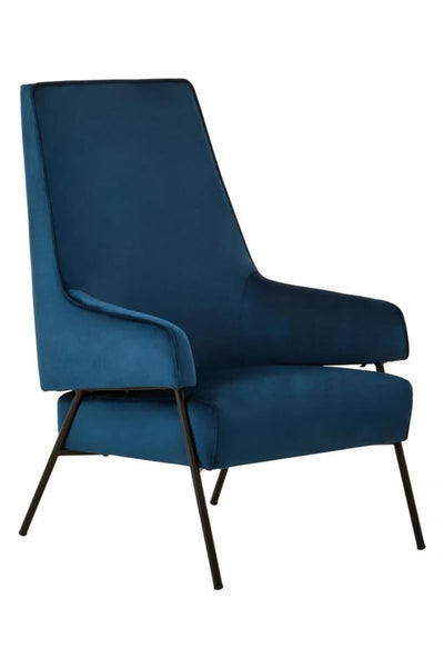 Noosa & Co. Living Henia Blue Velvet Chair House of Isabella UK