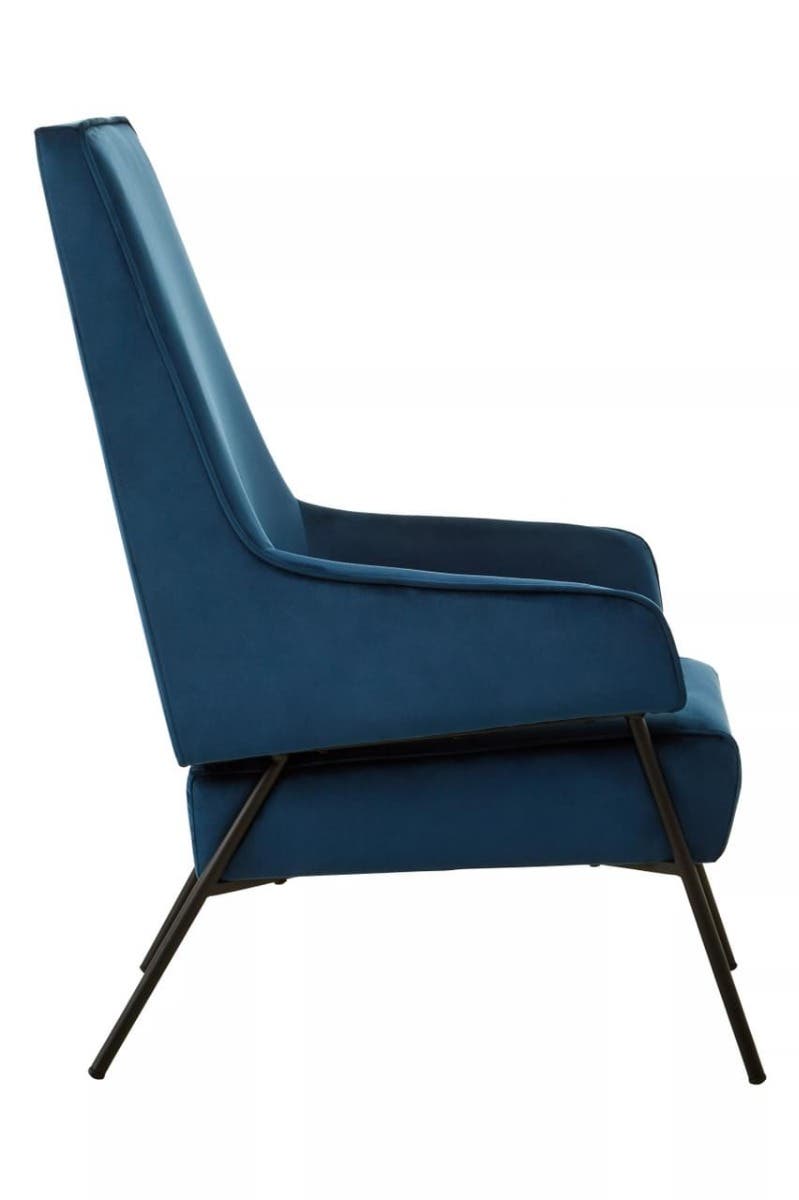 Henia Blue Velvet Chair.