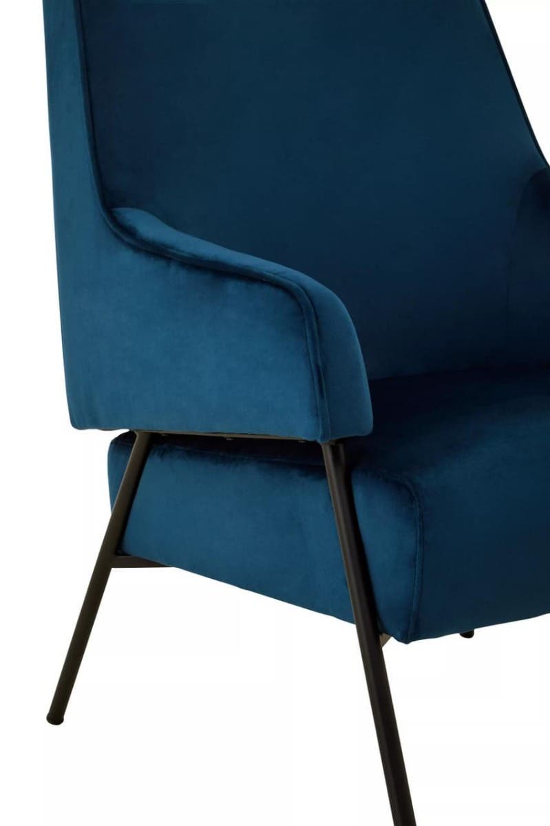 Henia Blue Velvet Chair.