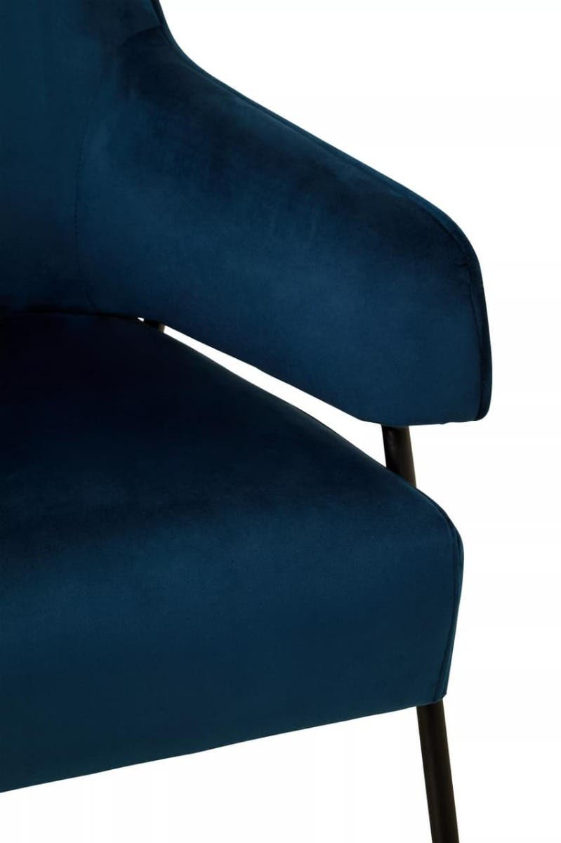 Henia Blue Velvet Chair.