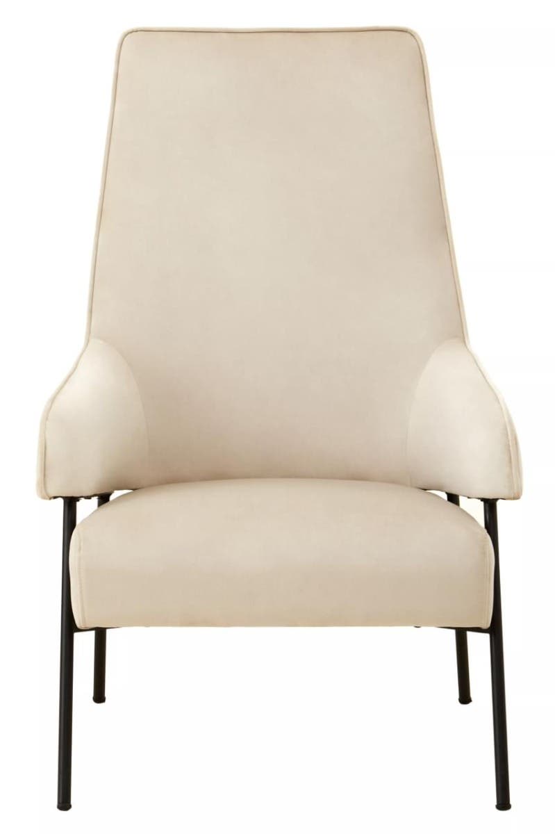 Henia Cream Velvet Chair.