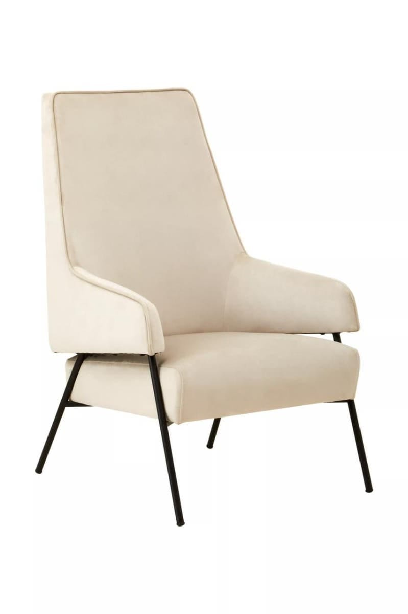 Henia Cream Velvet Chair.