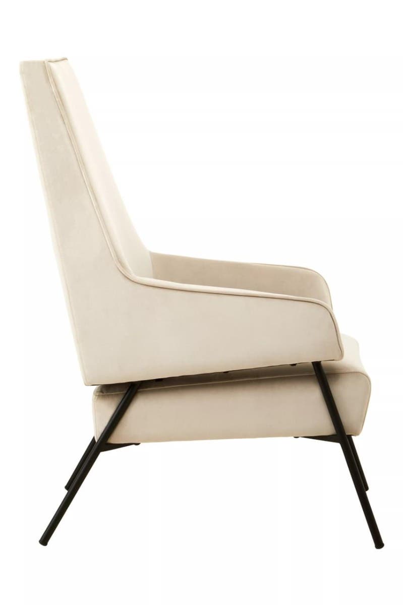 Henia Cream Velvet Chair.