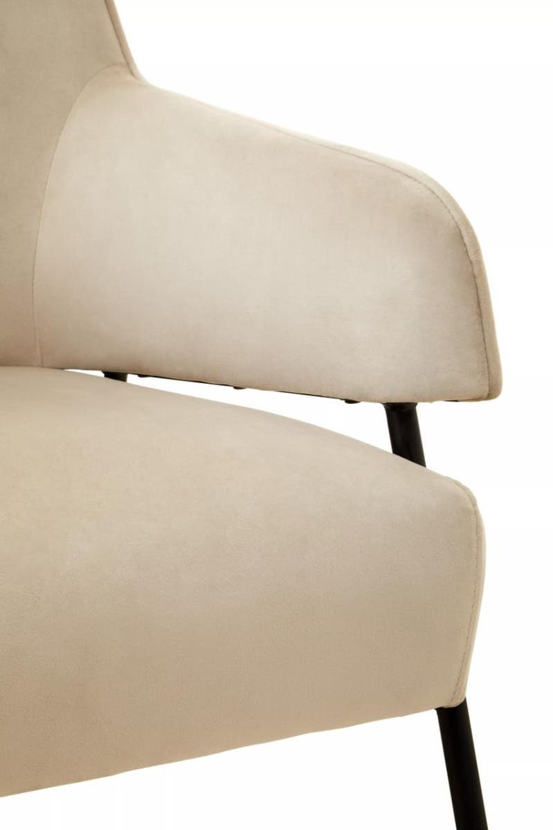 Henia Cream Velvet Chair.