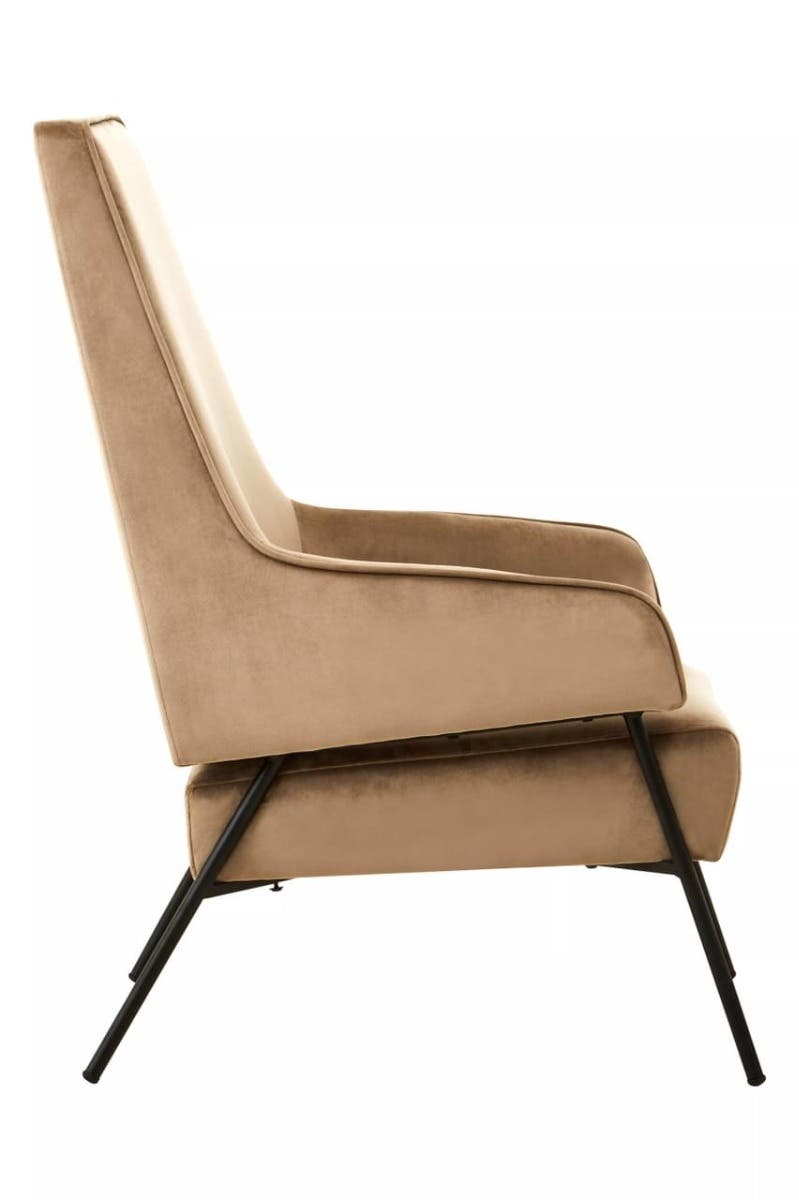 Henia Mink Velvet Chair.