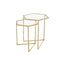 Herber Set Of 2 Gold Finish Tables.