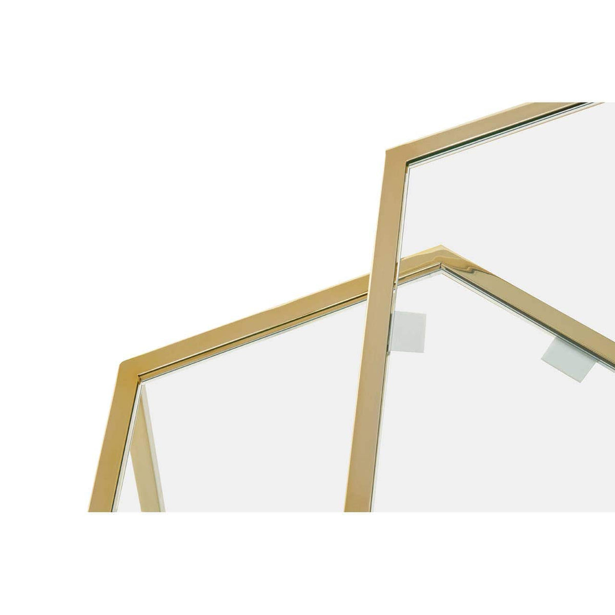 Herber Set Of 2 Gold Finish Tables.