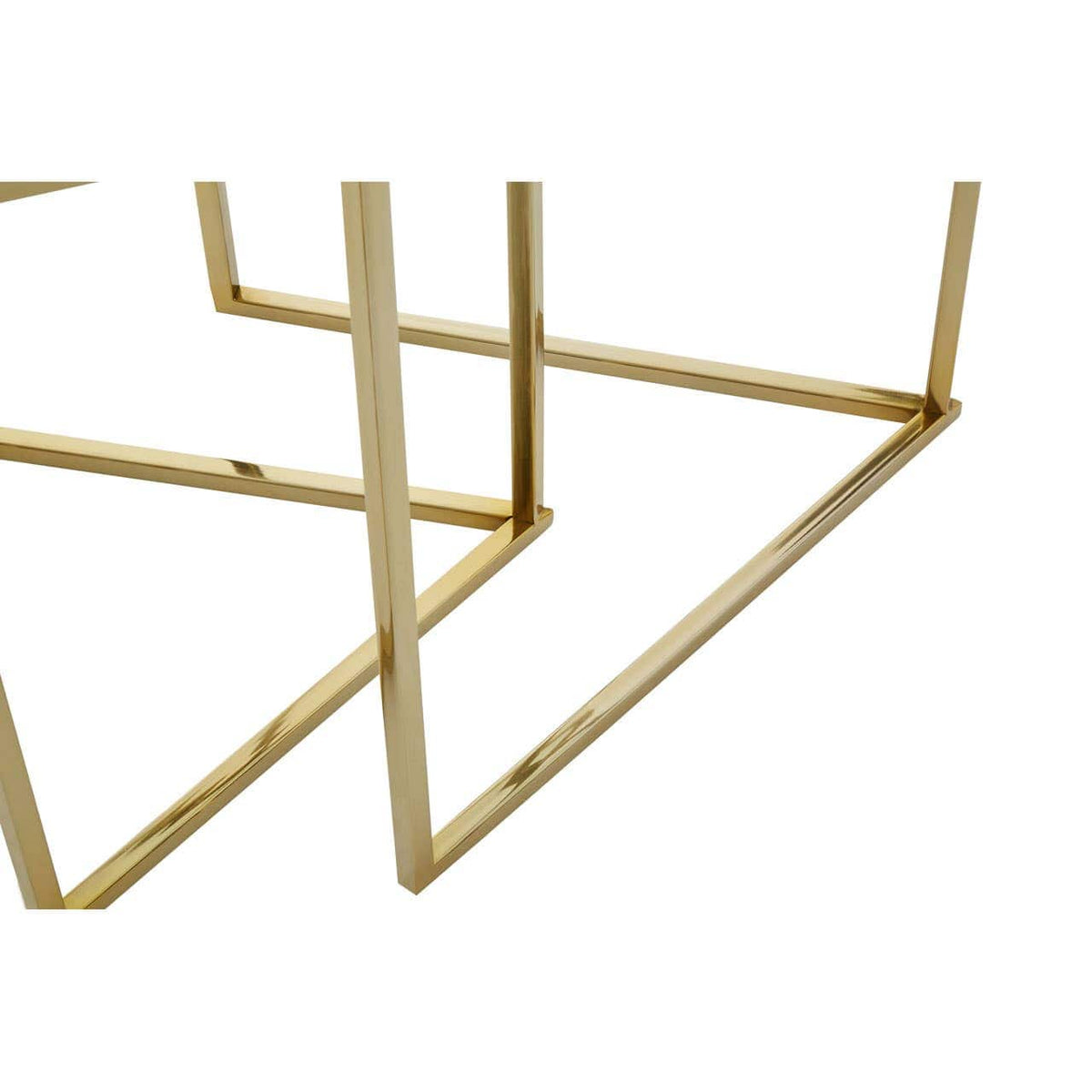 Herber Set Of 2 Gold Finish Tables.