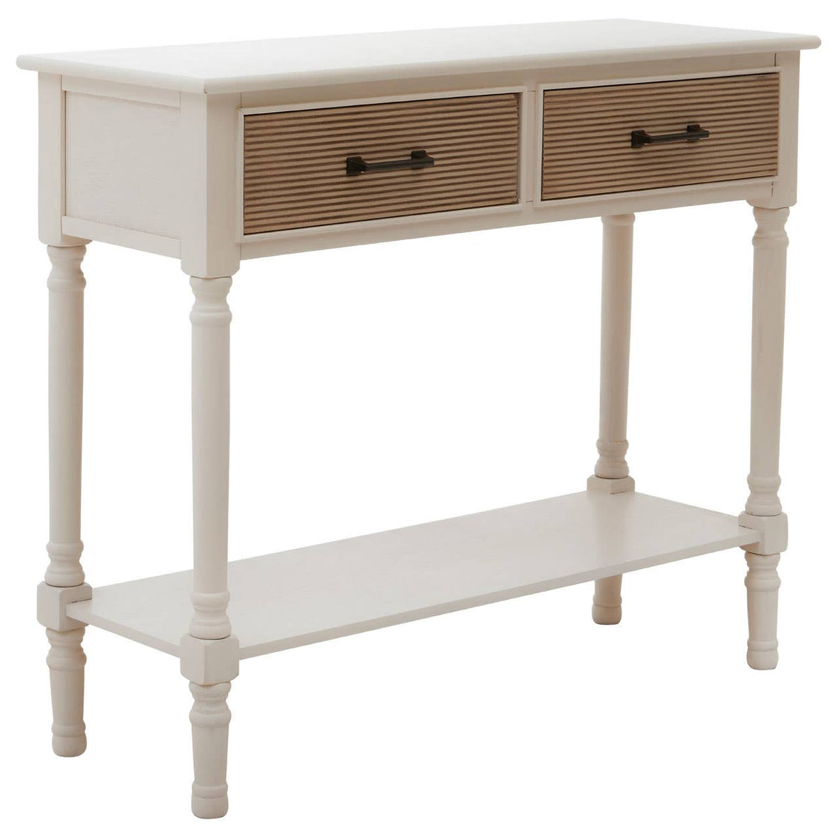 Heritage 2 Drawers Pearl White Console Table.