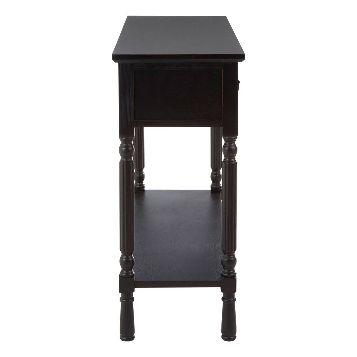 Heritage 3 Drawer Vintage Black Console Table.