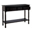 Heritage 3 Drawer Vintage Black Console Table.