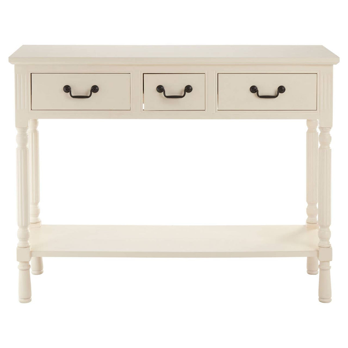 Heritage 3 Drawer White Console Table.