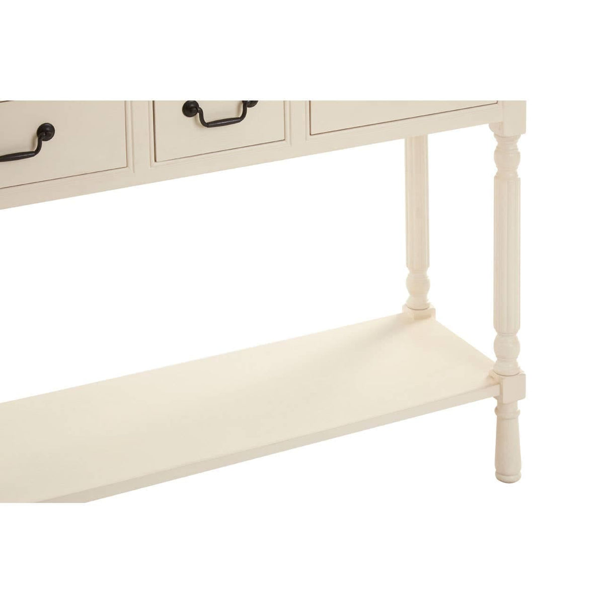 Heritage 3 Drawer White Console Table.