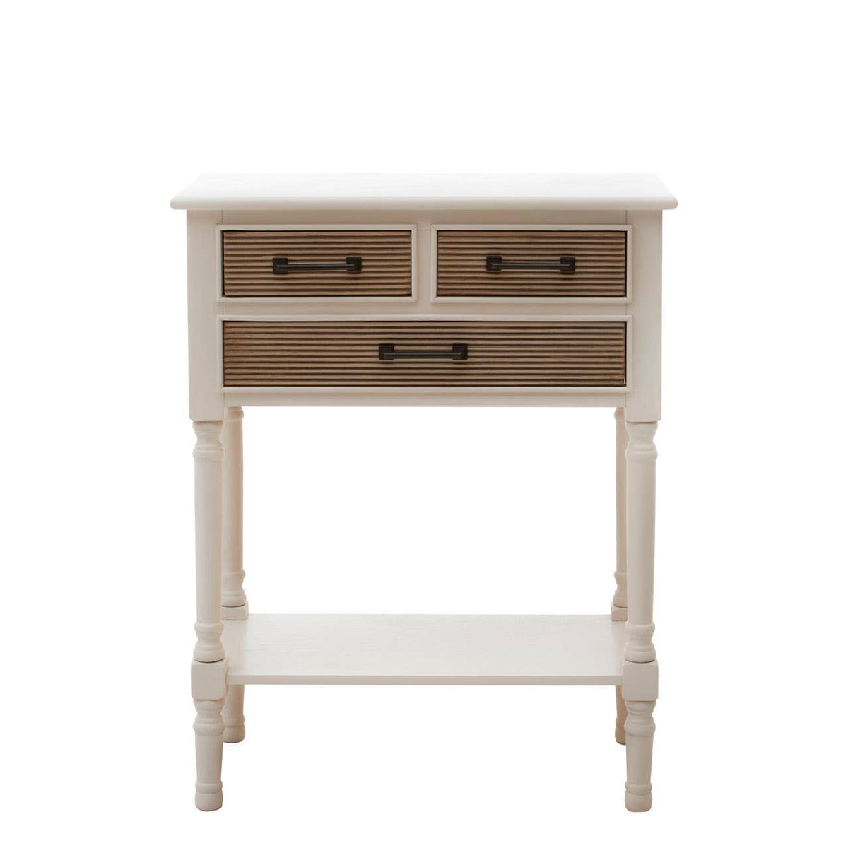 Heritage 3 Drawers Pearl White Console Table.