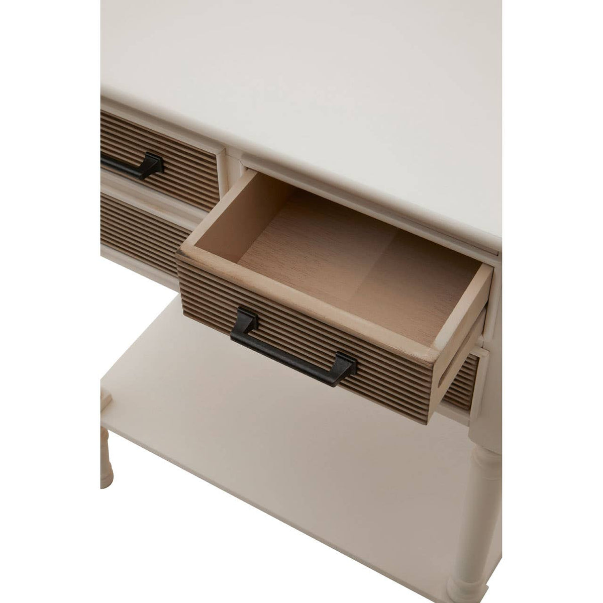 Heritage 3 Drawers Pearl White Console Table.