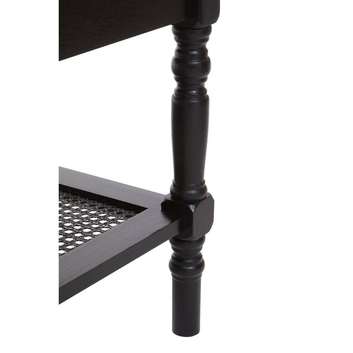 Heritage Pine Wood Black Coffee Table.