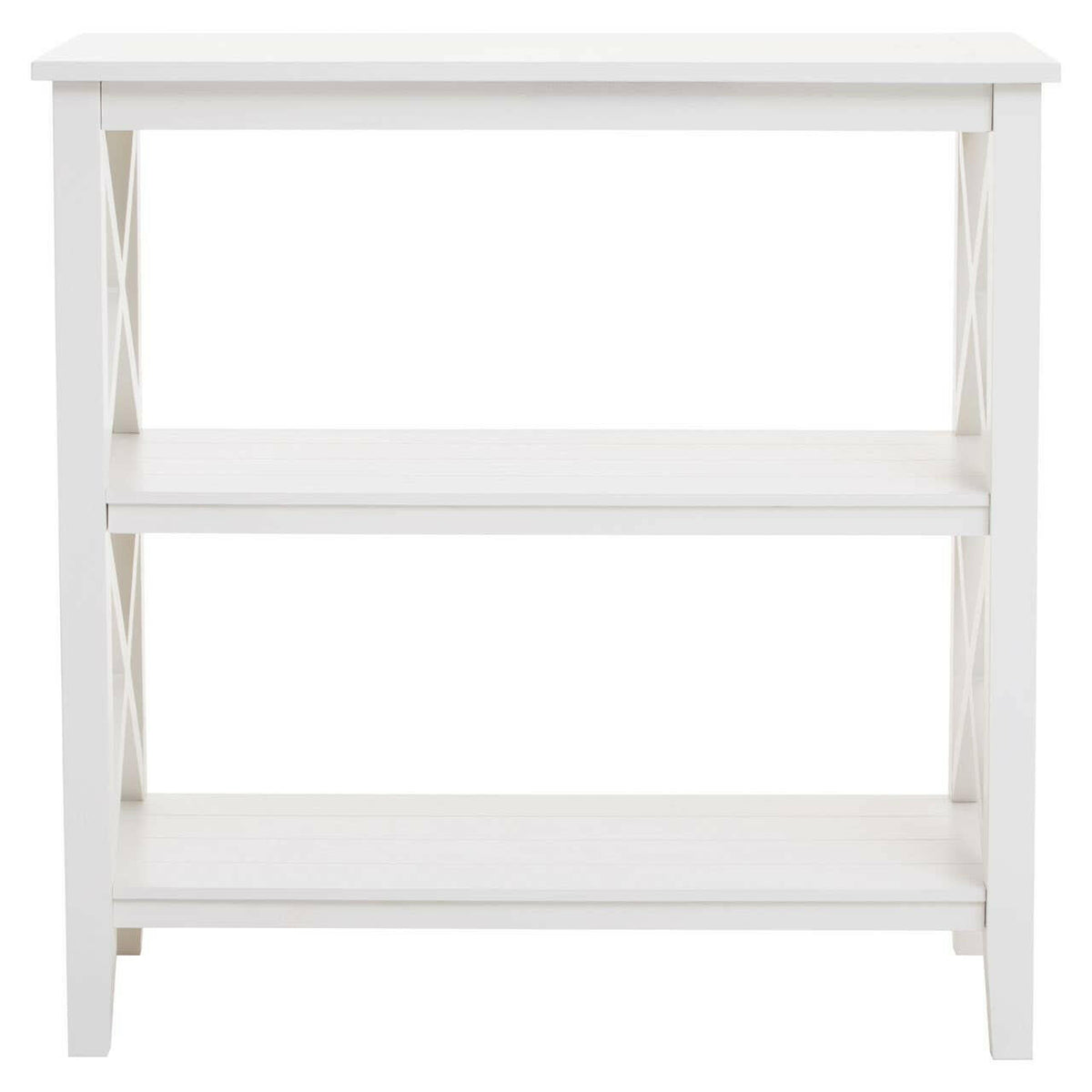 Heritage Three Shelf Ivory Bookcase.