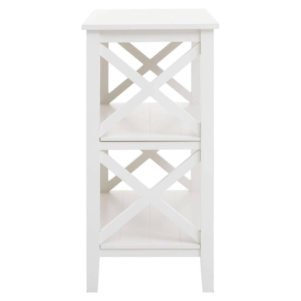 Heritage Three Shelf Ivory Bookcase.