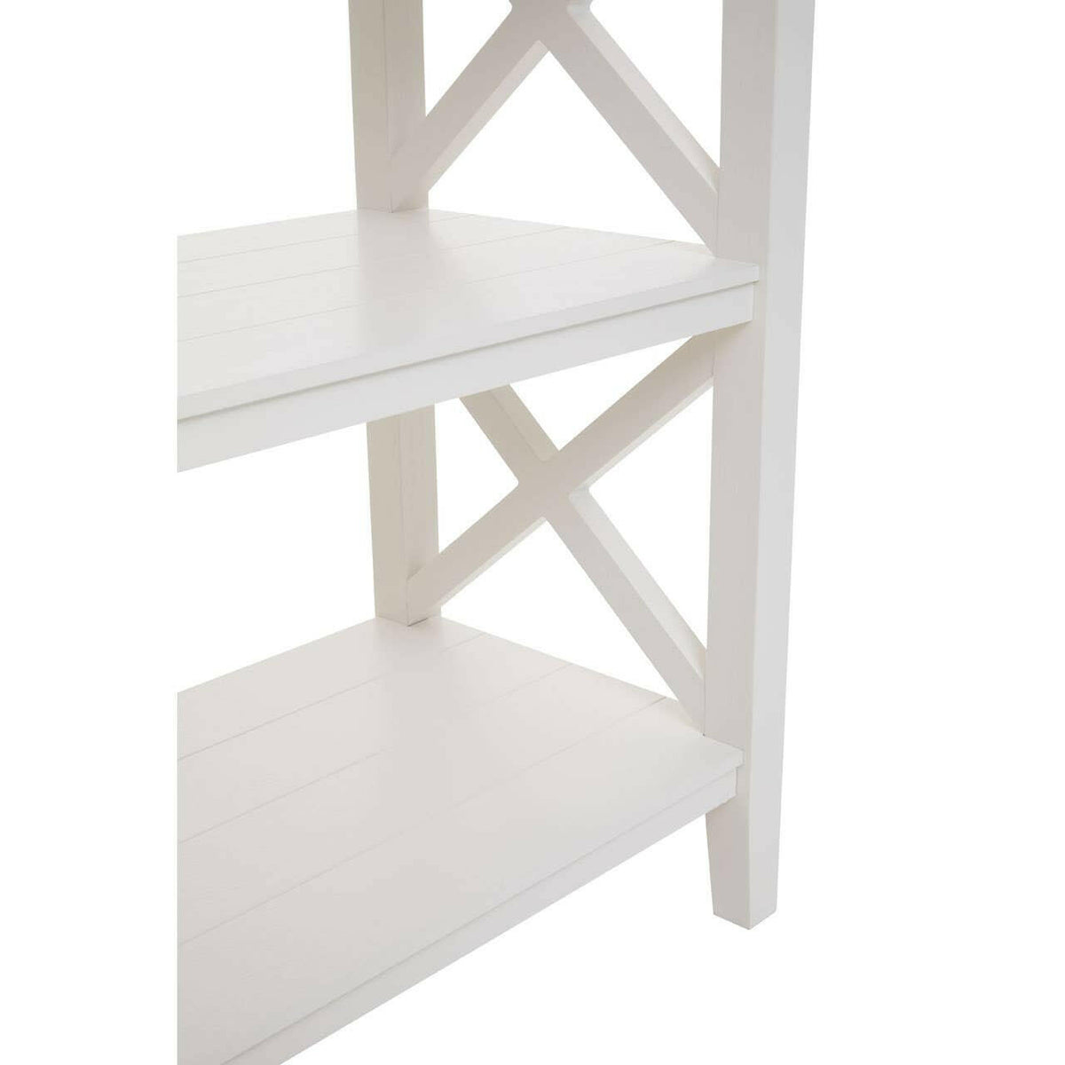 Heritage Three Shelf Ivory Bookcase.