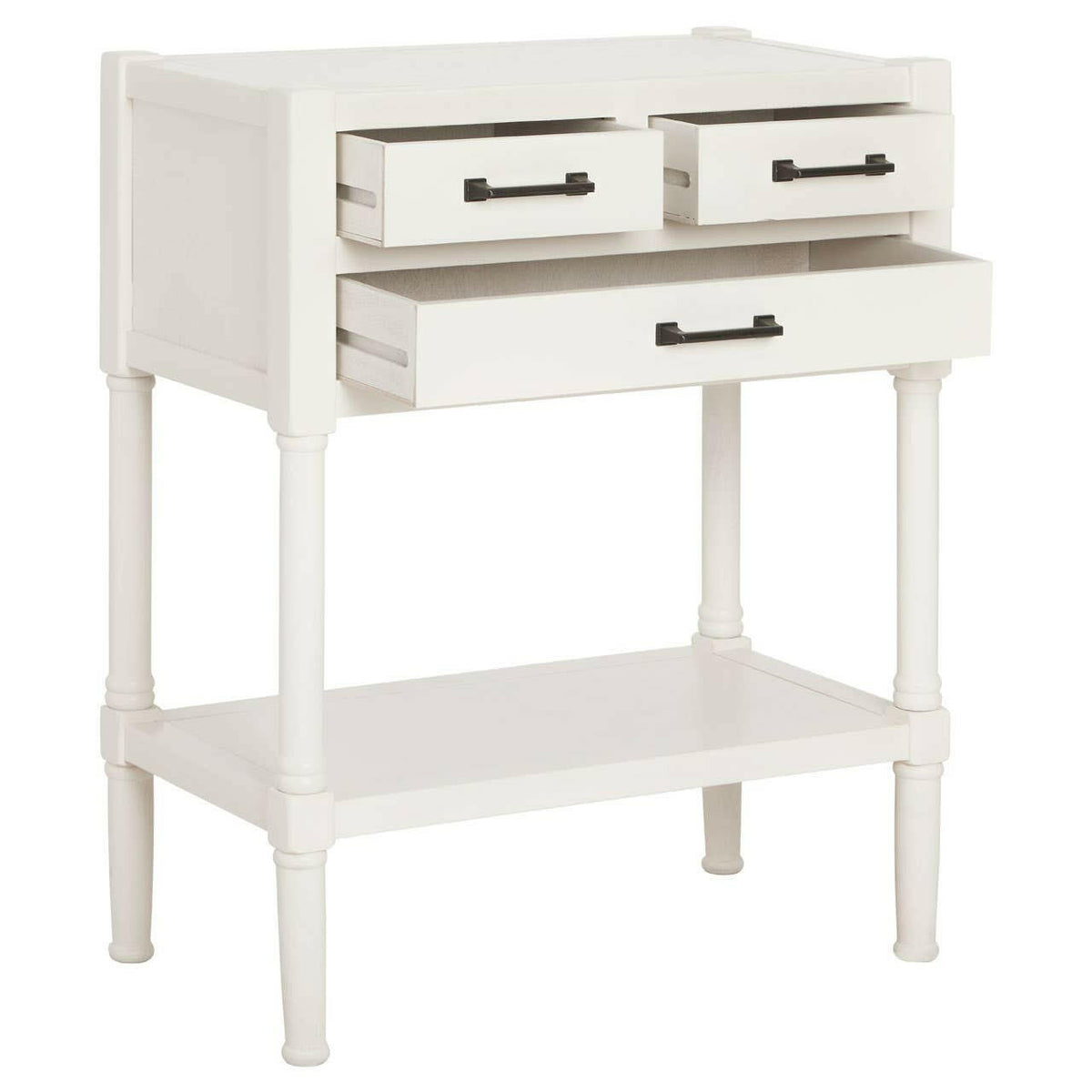 Heritage White Pearl Finish Console Table.