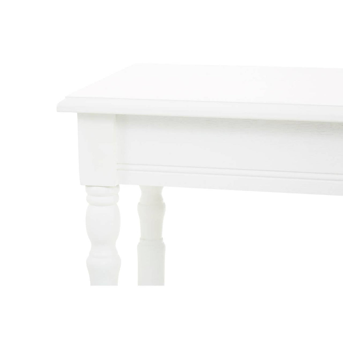 Heritage White Rectangular Console Table.