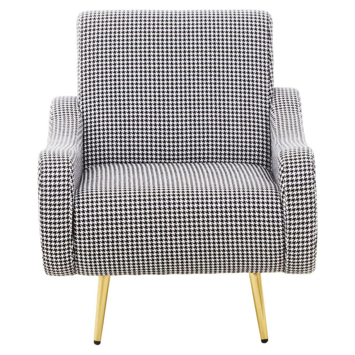 Holli White Checked Armchair.