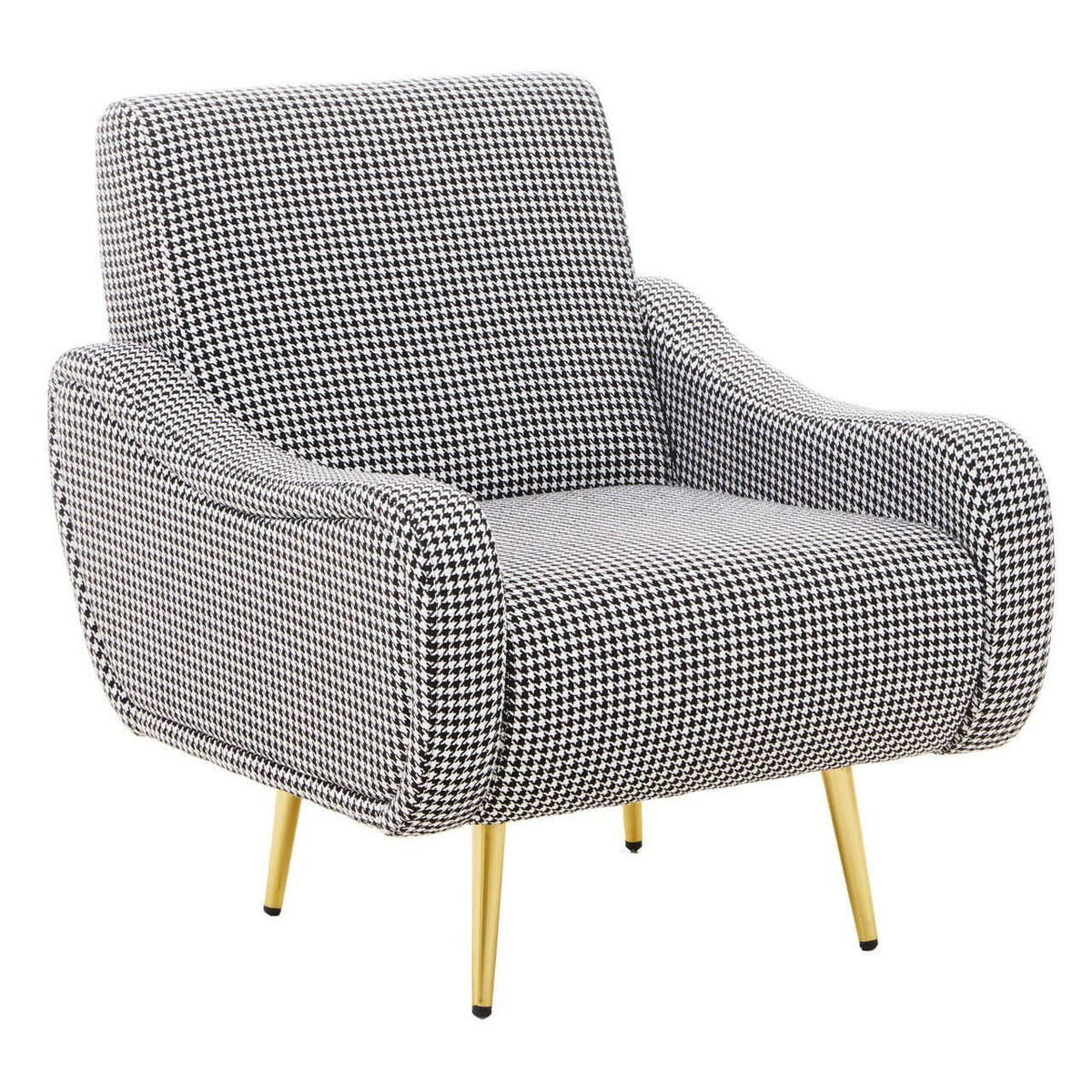Holli White Checked Armchair.